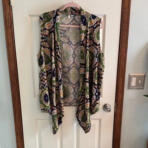 Floral Paisley Open Vest‎
